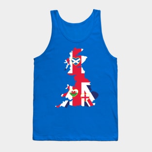 Flags Map Of Great Britain Tank Top